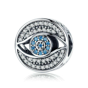 Pandora Compatible 925 sterling silver Lucky Blue Eye Clear CZ Guarding Charm From CharmSA Image 1