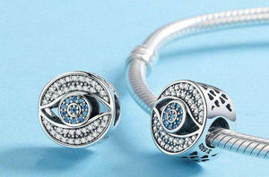 Pandora Compatible 925 sterling silver Lucky Blue Eye Clear CZ Guarding Charm From CharmSA Image 3