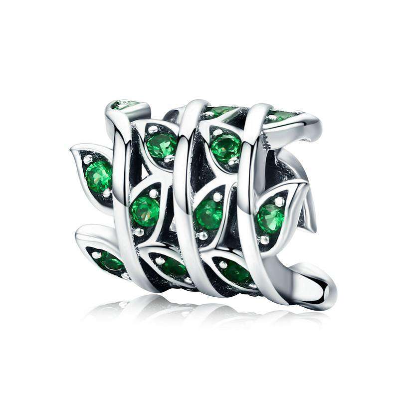 Pandora Compatible 925 sterling silver Tree of Life Green Barrel CZ Charm From CharmSA Image 1