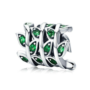 Pandora Compatible 925 sterling silver Tree of Life Green Barrel CZ Charm From CharmSA Image 1