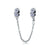 Pandora Compatible 925 sterling silver Purple Enamel Daisy Flower Safety Chain From CharmSA Image 1