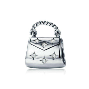 Pandora Compatible 925 sterling silver Clear CZ Women Handbag Charm From CharmSA Image 1