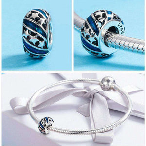 Pandora Compatible 925 sterling silver Sparkling Star Blue Enamel Spacer From CharmSA Image 2