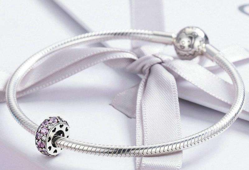 Pandora Compatible 925 sterling silver Classic Pink CZ Spacer From CharmSA Image 2