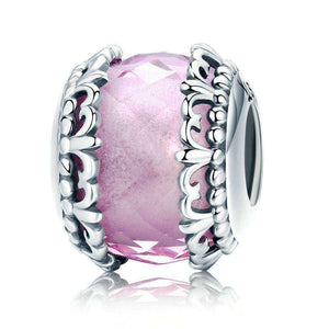 Pandora Compatible 925 sterling silver Romantic Flower Pave Pink CZ Charm From CharmSA Image 1