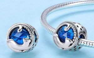 Pandora Compatible 925 sterling silver Playing Kitty Blue CZ Charm From CharmSA Image 2
