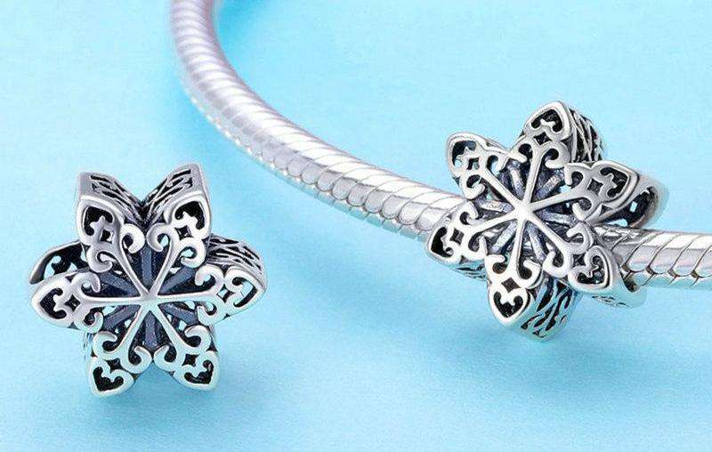 Pandora Compatible 925 sterling silver Elegant Snowflake Openwork Charm From CharmSA Image 3