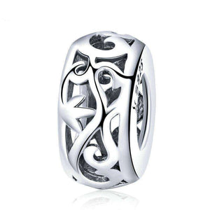 Pandora Compatible 925 sterling silver Retro Curling Grass Pattern Charm From CharmSA Image 1