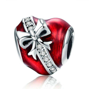 Pandora Compatible 925 sterling silver Bowknot Heart Clear CZ Charm From CharmSA Image 1