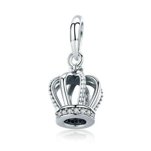 Pandora Compatible 925 sterling silver Princess Crown Clear CZ Charm From CharmSA Image 1