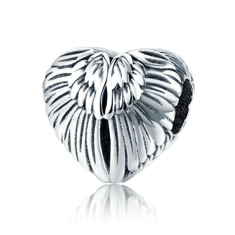 Pandora Compatible 925 sterling silver Angel Wings in Heart Shape Charm From CharmSA Image 1