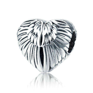 Pandora Compatible 925 sterling silver Angel Wings in Heart Shape Charm From CharmSA Image 1