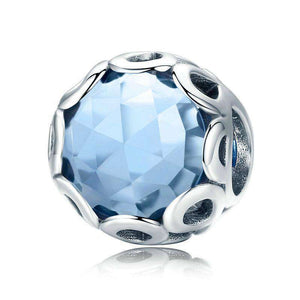 Pandora Compatible 925 sterling silver Infinity Blue CZ Round Charm From CharmSA Image 1