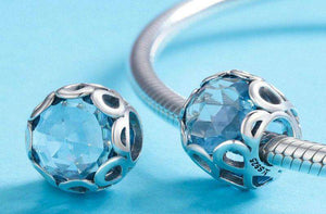 Pandora Compatible 925 sterling silver Infinity Blue CZ Round Charm From CharmSA Image 2