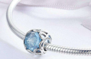 Pandora Compatible 925 sterling silver Infinity Blue CZ Round Charm From CharmSA Image 3