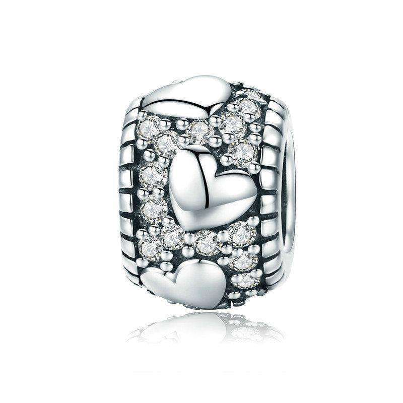 Pandora Compatible 925 sterling silver Heart Shape Charm From CharmSA Image 1