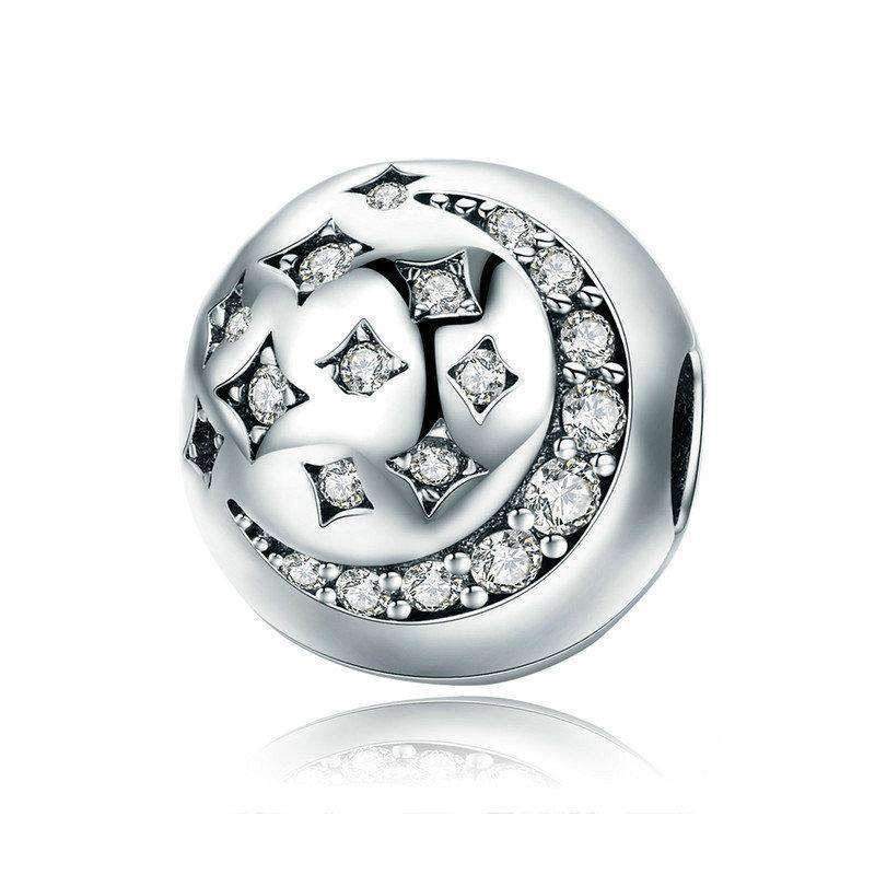 Pandora Compatible 925 sterling silver Moon &amp; Star Clip From CharmSA Image 1