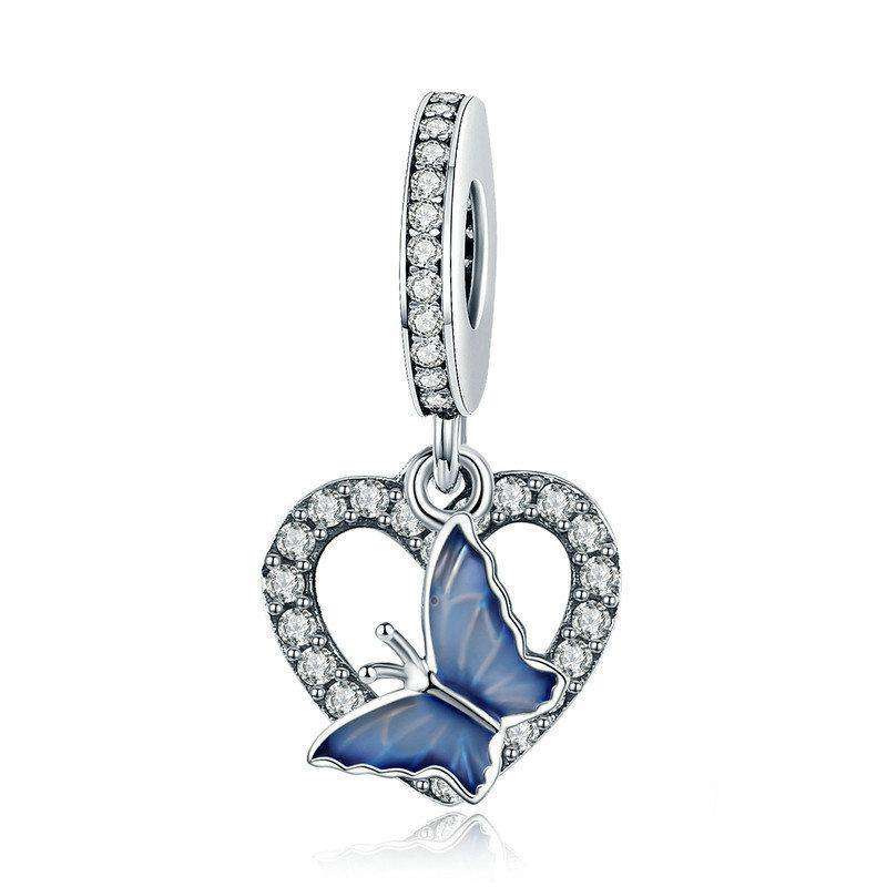 Pandora Compatible 925 sterling silver Butterfly with Heart Shape Charm From CharmSA Image 1