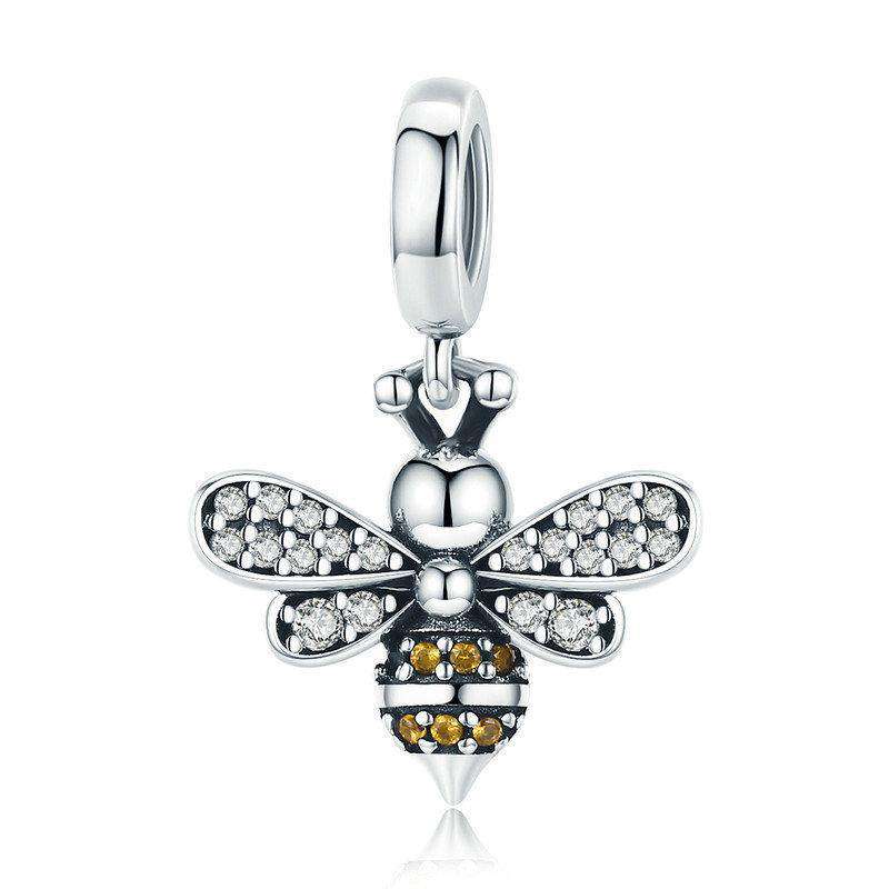 Pandora Compatible 925 sterling silver Bee Luminous CZ Charm From CharmSA Image 1