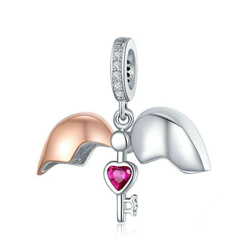 Pandora Compatible 925 sterling silver Key Of Heart Open &amp; Close Charm From CharmSA Image 1