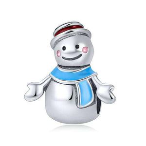 Pandora Compatible 925 sterling silver Mr Snowman Colour Enamel Charm From CharmSA Image 1
