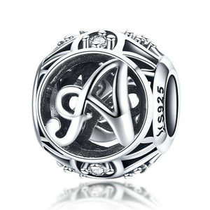 Pandora Compatible 925 sterling silver Alphabet A to Z Charms With CZ (P,L,Z) From CharmSA Image 8