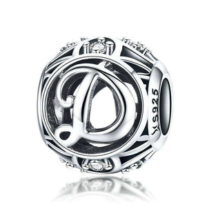 Pandora Compatible 925 sterling silver Alphabet A to Z Charms With CZ (P,L,Z) From CharmSA Image 7