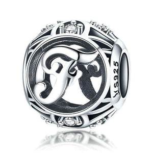Pandora Compatible 925 sterling silver Alphabet A to Z Charms With CZ (P,L,Z) From CharmSA Image 19