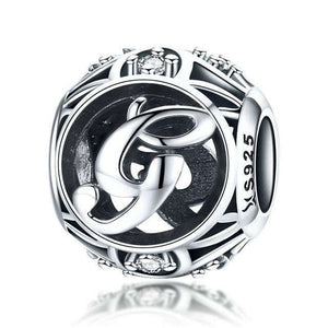 Pandora Compatible 925 sterling silver Alphabet A to Z Charms With CZ (P,L,Z) From CharmSA Image 22