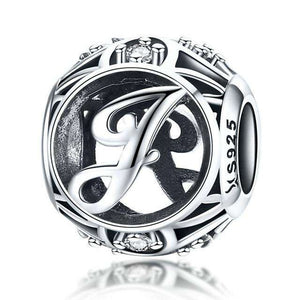Pandora Compatible 925 sterling silver Alphabet A to Z Charms With CZ (P,L,Z) From CharmSA Image 3