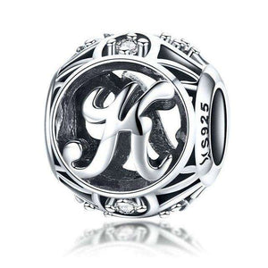 Pandora Compatible 925 sterling silver Alphabet A to Z Charms With CZ (P,L,Z) From CharmSA Image 23