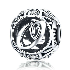 Pandora Compatible 925 sterling silver Alphabet A to Z Charms With CZ (P,L,Z) From CharmSA Image 9