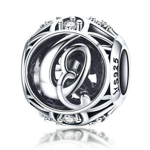 Pandora Compatible 925 sterling silver Alphabet A to Z Charms With CZ (P,L,Z) From CharmSA Image 6