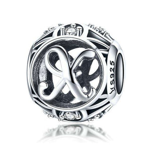 Pandora Compatible 925 sterling silver Alphabet A to Z Charms With CZ (P,L,Z) From CharmSA Image 13