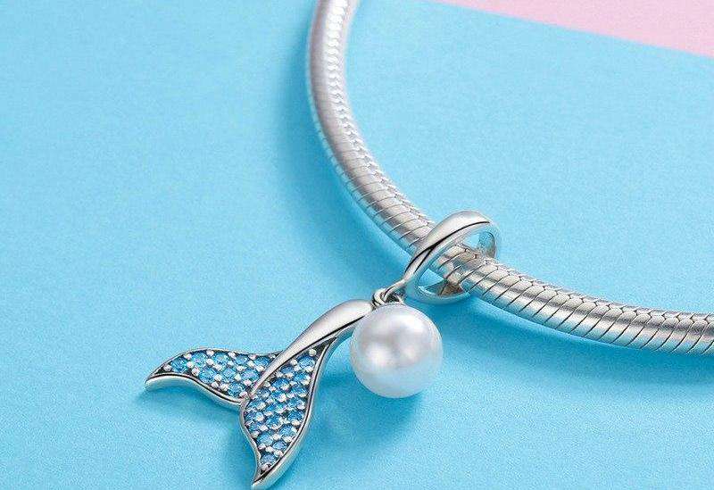 Pandora Compatible 925 sterling silver The Mermaid&#39;s Tail Freshwater Pearl Charm From CharmSA Image 2