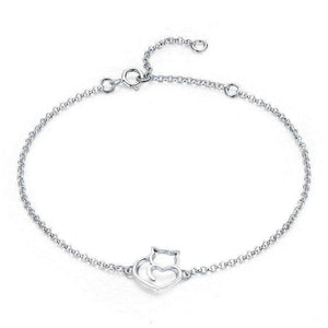 Cat And Heart Link Chain Bracelet From CharmSA Image 1