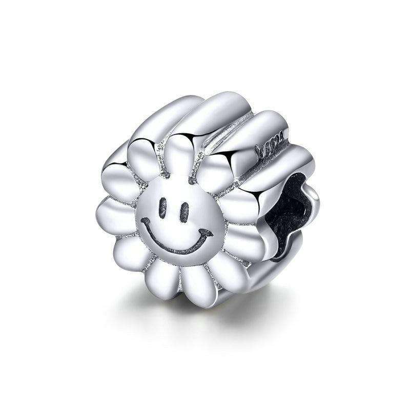 Pandora Compatible 925 sterling silver Smile Sunflower Sunny Face Charm From CharmSA Image 1