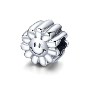 Pandora Compatible 925 sterling silver Smile Sunflower Sunny Face Charm From CharmSA Image 1