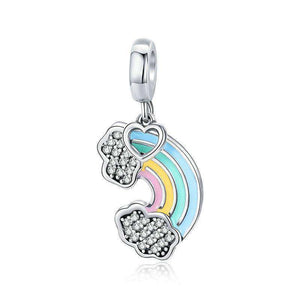 Pandora Compatible 925 sterling silver Rainbow Colorful Enamel Heart Charm From CharmSA Image 1