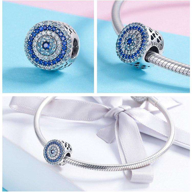 Pandora Compatible 925 sterling silver Lucky Blue Eye CZ Charm From CharmSA Image 2