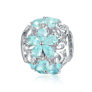 Pandora Compatible 925 sterling silver Snowflake Light Blue CZ Charm From CharmSA Image 1