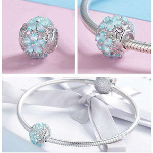 Pandora Compatible 925 sterling silver Snowflake Light Blue CZ Charm From CharmSA Image 2