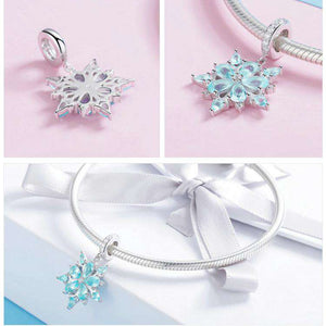 Pandora Compatible 925 sterling silver Winter Snowflake Blue CZ Charm From CharmSA Image 2