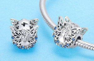 Pandora Compatible 925 sterling silver Widom Elf Flower Fairy Blue CZ Charm From CharmSA Image 2