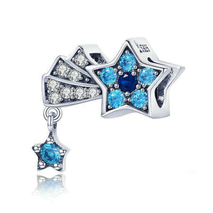 Pandora Compatible 925 sterling silver Blue CZ Shimmering Sky Star Charm From CharmSA Image 1