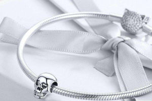 Pandora Compatible 925 sterling silver Christmas Gift Skull Head Charm From CharmSA Image 3
