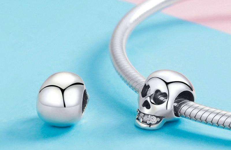 Pandora Compatible 925 sterling silver Christmas Gift Skull Head Charm From CharmSA Image 2
