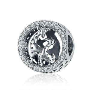Pandora Compatible 925 sterling silver Giraffe Family Animal CZ Charm From CharmSA Image 1