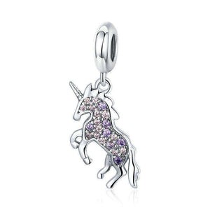 Pandora Compatible 925 sterling silver Licorne Memory Colorful CZ Animal Charm From CharmSA Image 1