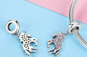 Pandora Compatible 925 sterling silver Licorne Memory Colorful CZ Animal Charm From CharmSA Image 2
